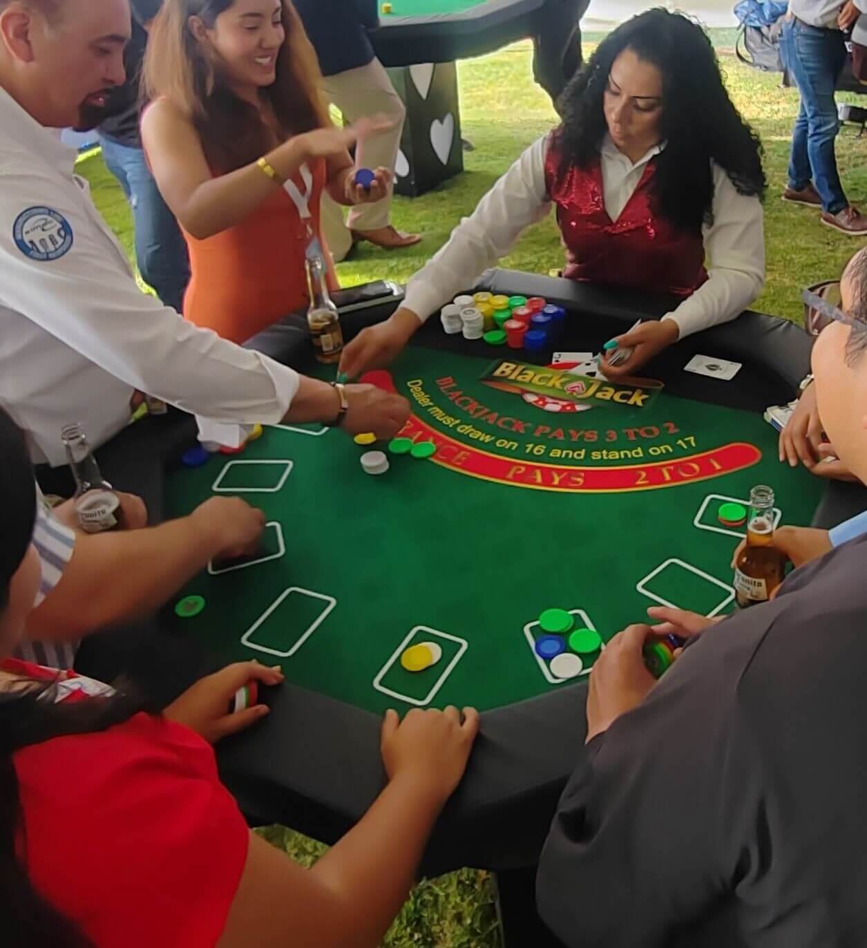 Casino para fiestas mesa de blackjack de un casino para fiestas